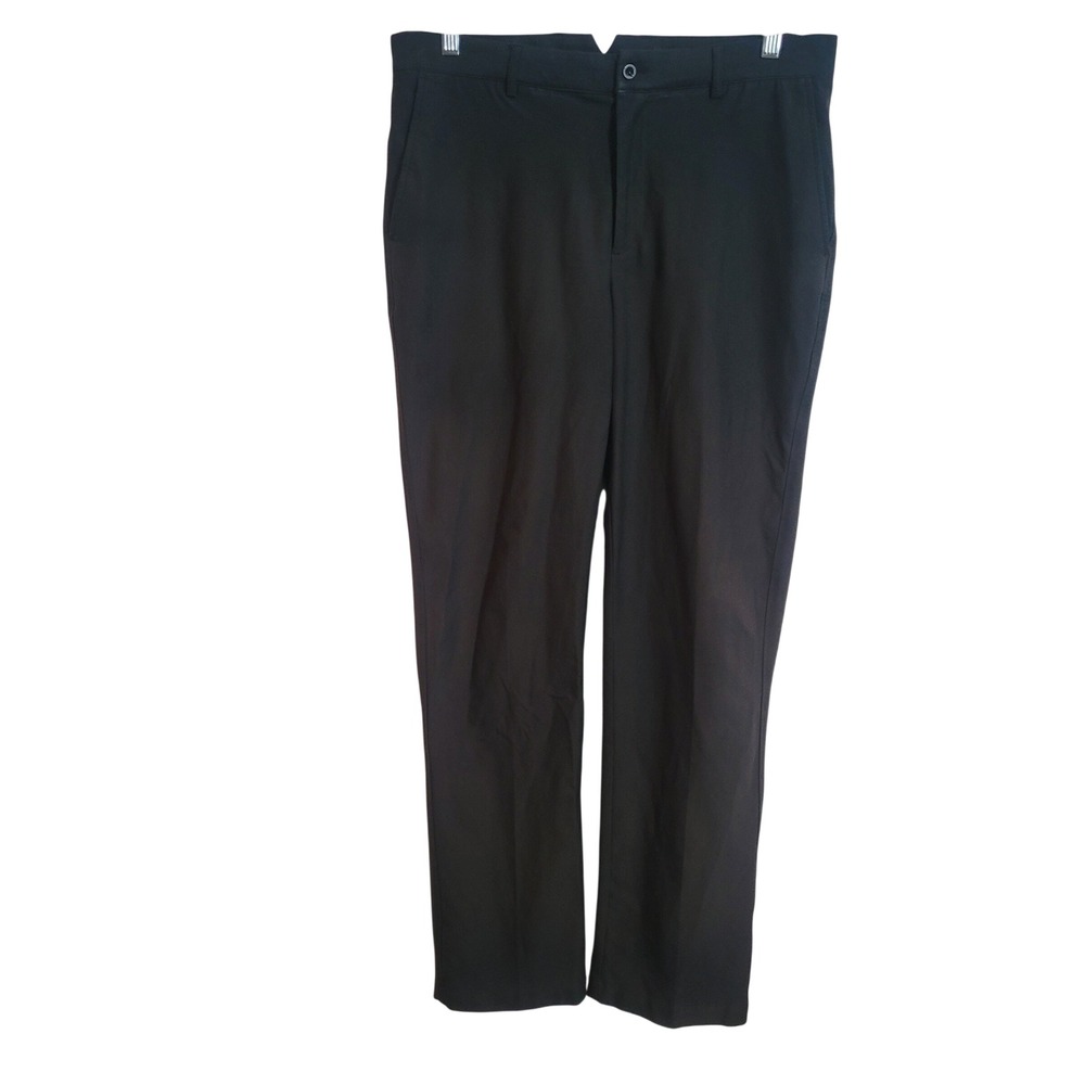 Dunning Men Black Performance Golf Pants 34x32 Stretch Technical Trousers Preppy